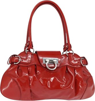 Ferragamo Marisa Crossbody Patent Leather Patent_Leather Handbag (Pre-Owned)