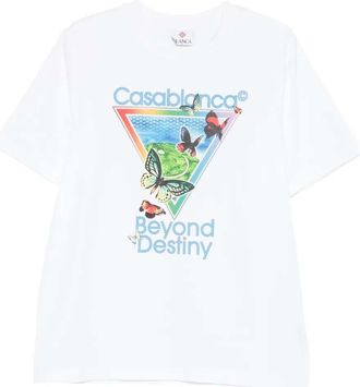 Casablanca bedrukt jersey T-shirt