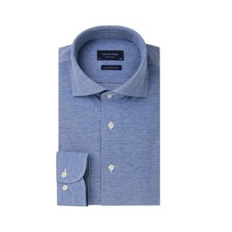 Profuomo Heren, Overhemden, Blauw, Maat: L Katoen