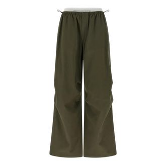 Alexander Wang Broeken, Dames, Groen, 2Xs, Katoen, Mid-rise Trainingsbroek