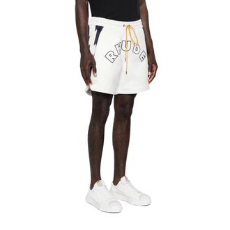 Rhude Short Shorts, male, White, Size: XL Logo Lightning Shorts