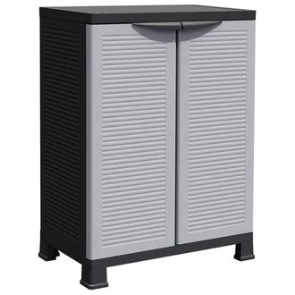 Berkfield Home Plastic Cabinet 68x39x92 cm in Grey | Size: 68 x 39 x 92 cm
