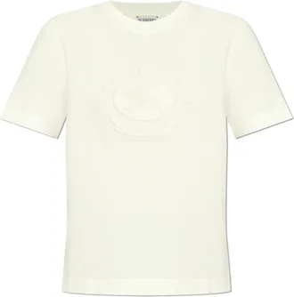 Burberry Logo T-Shirt - Dames - T-shirts - Wit - XS - Katoen - Tops