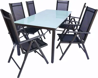 ebuy24 7 Un. Alu Conjunto De Jard&iacute;n Grupo De Asientos 190 Ma 76x189x90 - Vcm