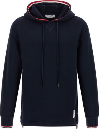 Thom Browne Rwb Tape Hoodie Felpe Blu-Uomo