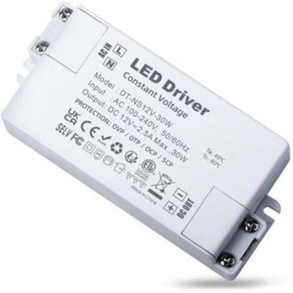 OEM Transformador Led De 12 V Y 30 W, Transformador De 220 V A 12 V Y 2,5 A, Fuente De Alimentaci&oacute;n De Bajo Voltaje De Ca A Cc, Controlador Led De Voltaje