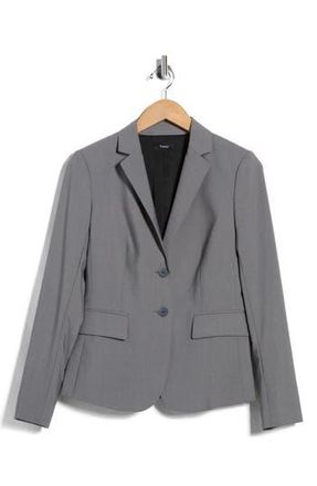 Theory Carissa Verve Stretch Virgin Wool Blazer in Pearl Melange at Nordstrom Rack, Size 00