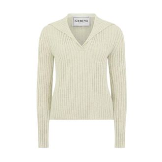 Iceberg Trui met ronde hals - Dames - Truien - Beige - Maat: M Wol