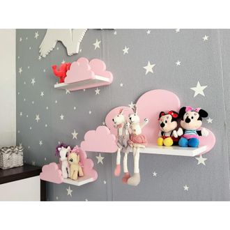 OEM Estantes Nube Juego De 3 Fantasy Extra - Rosa Galaxia - Rosa