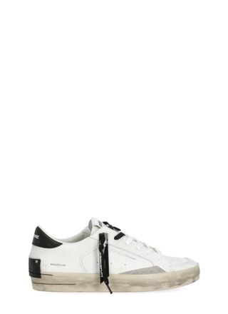 Crime London White Sk8 Deluxe Lettering Sneakers
