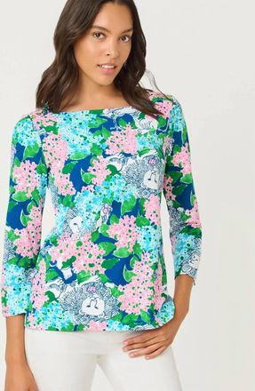 Lilly Pulitzer Callison Upf 50+ Pullover Top In Starlight Navy