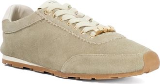 Dune London Ladies EVALINNA Suede Lace-Up Trainers Size UK 3 Suede Green