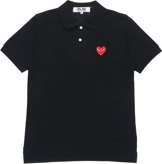Comme Des Gar&ccedil;ons (WMNS) COMME des GARCONS PLAY Polo Red Emblem Black AZ-T005-051-1