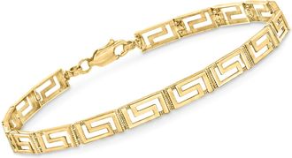 Ross-Simons 14kt Yellow Gold Greek Key Bracelet