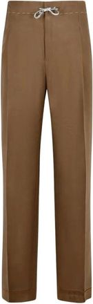 Maison Margiela Mohair en Wol Pantalon - Heren - Broeken - Bruin - Maat: S Wol