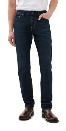 AG - Adriano Goldschmied Graduate Mens Blue Denim Cotton Mid-Rise Straight Leg GBO3610