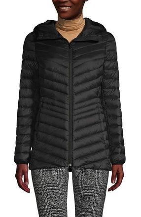 Lands End Ultralight Packable Down Jacket in Black at Nordstrom, Size X-Small P