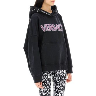 Versace Womens Black Cotton Sweatshirt Clothing