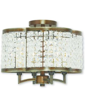 Livex Lighting Livex Grammercy 4-Light PBZ Mini Chandelier/Flush Mount