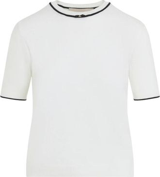 Valentino Truien & Vesten, Dames, Beige, M, Wol, Gebreid Wollen T-shirt