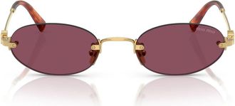 Miu Miu Sunglasses Mua54 S 5 Ak20 Y Gold/Dark Violet Women