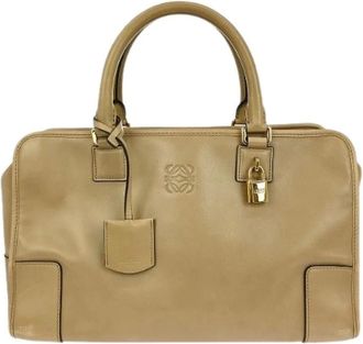 Loewe Pre-owned Handbags, female, Beige, Size: ONE SIZE Pre-owned Amazona bag