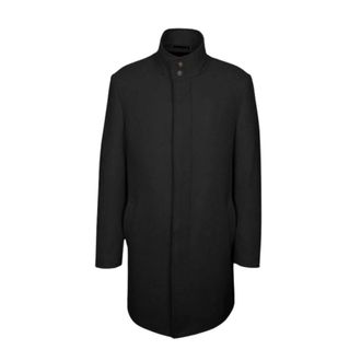 Karl Lagerfeld Jassen, Heren, Zwart, M, Wol, Basic Jas