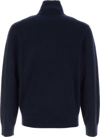Burberry Mens Dark Blu Stretch Cashmere Blend Sweater Navy Maglieria