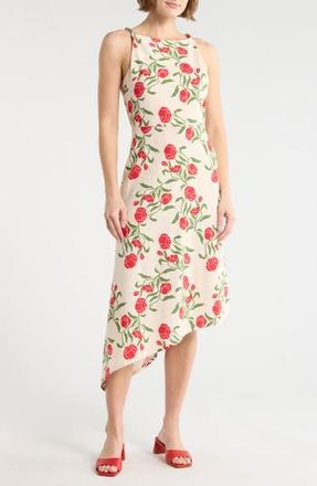 Scotch & Soda Floral Print Asymmetrical Dress in Whitecap Gray Allover Floral at Nordstrom Rack, Size X-Large
