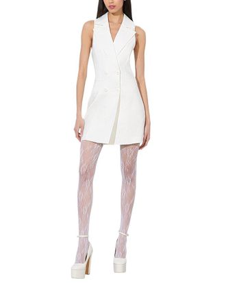 Alice & Olivia Alice + Olivia Meritt Linen-Blend Mini Dress