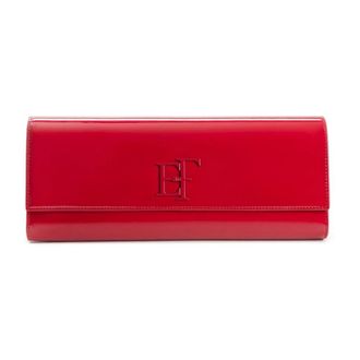 Elisabetta Franchi Tassen, Dames, Rood, ONE Size, Polyester, Clutch in vernice