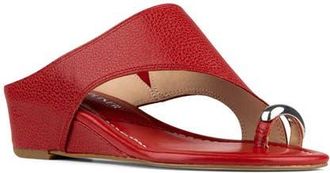 Donald J Pliner Vesna Toe Ring Wedge Sandal in Tomato at Nordstrom, Size 7.5