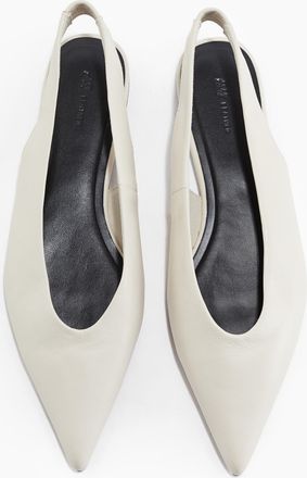 H&M Slingpumps aus Leder - Beige