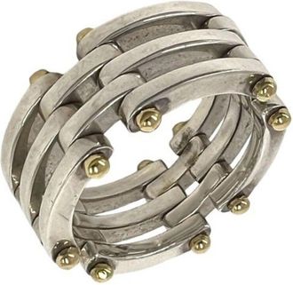 Tiffany & Co. Silver Yellow Gold (18K) Silver 925 Band Ring (Pre-Owned)