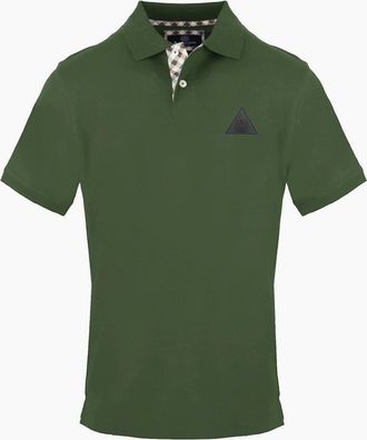 Aquascutum Mens Collared Neck Short Sleeve Polo Shirt - Green - Size: 36
