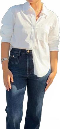 Drew Scottie Button Down Shirt In White