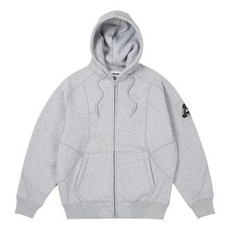 Palace Bonded Sherpa Zip Hoody Jacket Grey Marl P26CS016