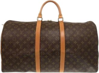 Louis Vuitton Pre-owned Vintage Boston Tas - Heren - Vintage Weekendtas - Bruin - ONE Size - Leer - Vintage