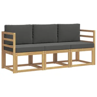 vidaXL Conjunto De Sof&aacute;s De Exterior 3 Pcs Vidaxl