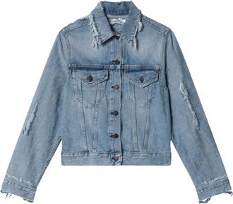 Acne Studios Gedistilleerde spijker truckerjack - Dames - Spijkerjassen - Blauw - XS - Leer - Jassen