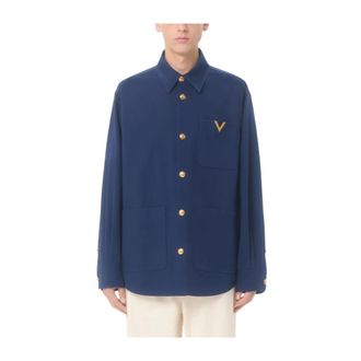 Valentino Garavani Light Jackets - male - Valentino Garavani - Light Jackets - Blue - L - Jackets