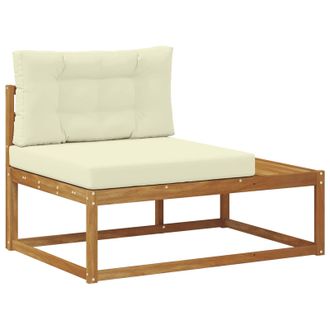 vidaXL Sof&aacute; Modular De Exterior Con Coj&iacute;n Natural 115 X 83 X 73 Cm Vidaxl