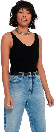 Jacqueline de Yong JdY Womens JDYNANNA S/L TOP KNT NOOS Tank, Black, XXS
