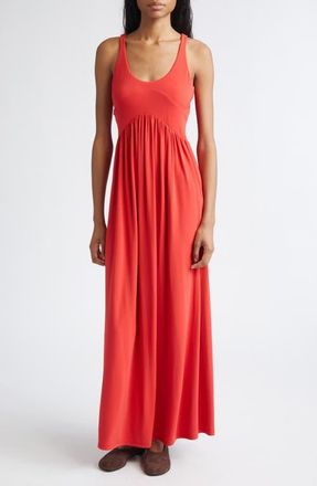 Sportmax Panino Cutout Back Jersey Maxi Dress in Coral at Nordstrom, Size X-Small