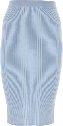 Bottega Veneta Pastel Light Blue Cotton Skirt