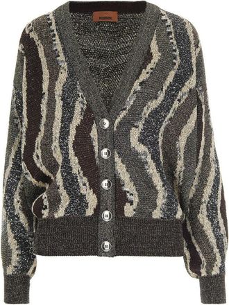 Missoni Boxy Cardigan With Multicolor Sequins