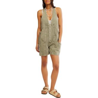 Free People Bonanza Cotton Denim Romper in Laurel Canyon at Nordstrom, Size 12