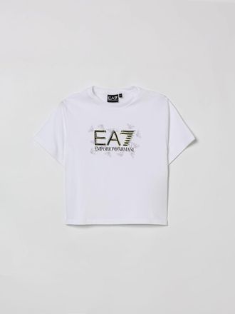 Emporio Armani T-shirt in cotone con logo EA7