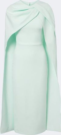 SAFiYAA Oria caped cr&ecirc;pe midi dress