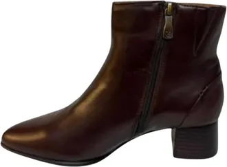 Everybody By B.Z Moda Schoenen, Dames, Bruin, 42 EU, Leer, Ludina Enkellaarsjes